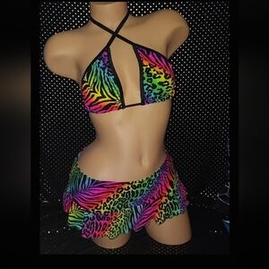 Exotic Dancer Dancewear Ravewear Skirt Set
